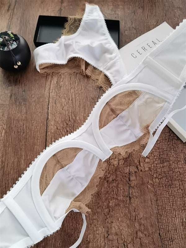 Women's lace underwear ultra-thin push-up Bra set
