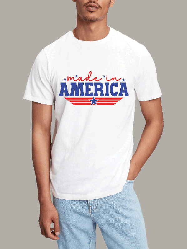 Men's Knit USA Independence Day Short Sleeve T-Shirt