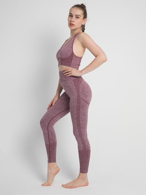 Women's Seamless Dotted Yoga, workout Fitness Set