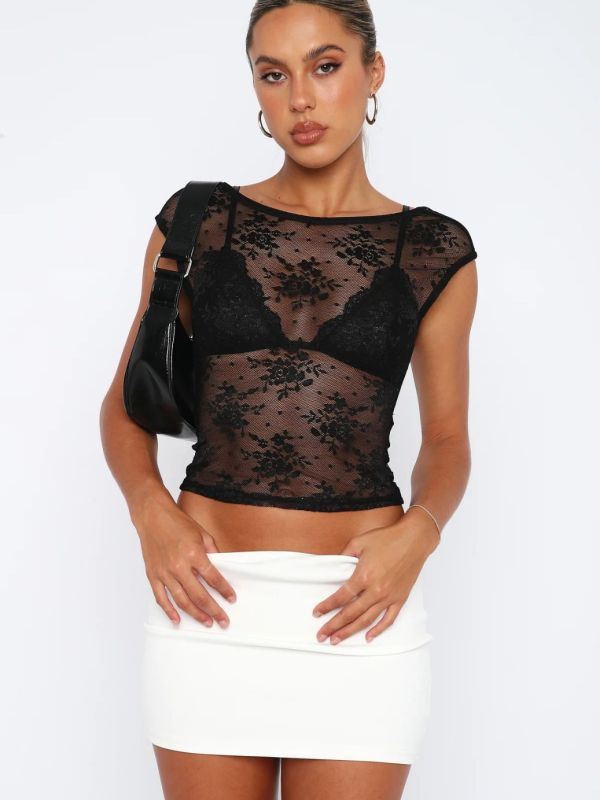 Women's Mesh Backless Top