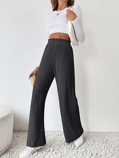 Women's Casual Loose Knitted Trousers Pants